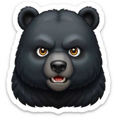 black bear black eyes sticker
