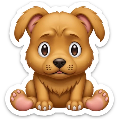 ugly dog with long toes sticker