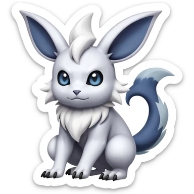 Mewostic-Absol-Minccino-Pokémon-Fakémon-hybrid-creature (full body) sticker