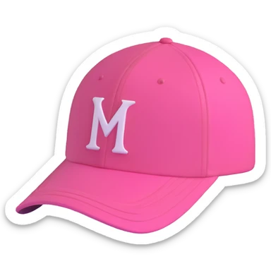 pink baseball cap sticker