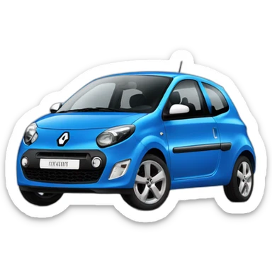 Renault Twingo 2013 blue car sticker