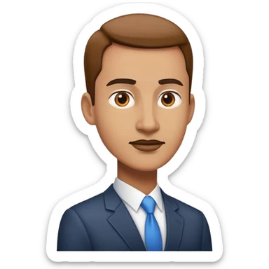 Charismatic leader with vision, standing tall and inspiring sticker