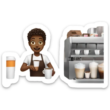 Dunkin barista sticker
