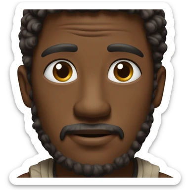 Burna doodle with brown spot around eye ￼ sticker