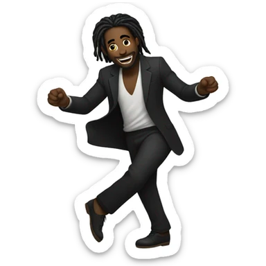 Black male with dread’s dancing  sticker