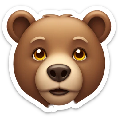 bear with heart eyes  sticker