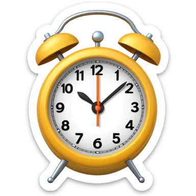 alarm clock set to 11 AM sticker