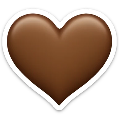 brown heart sticker