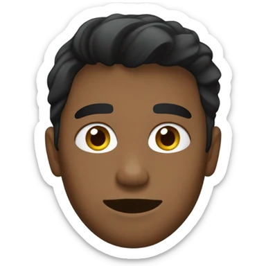 La imagen de un varón  joven de cabello negro corto sticker