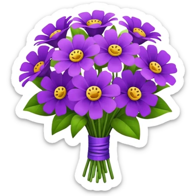 Purple bouquet sticker