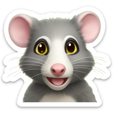 Possum in wildwood sticker