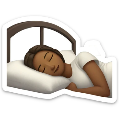Woman and Man sleeping in bed sticker