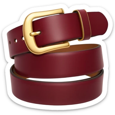 Burgundy belt sticker
