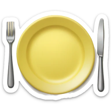 empty yellow plate  sticker
