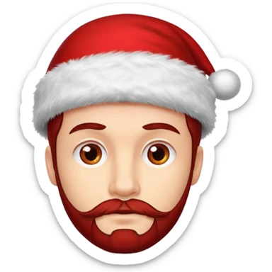 SCOTTISH MAN WITH STUBBLE WITH XMAS HAT sticker