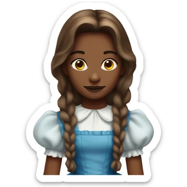 alice-wonderland-halloween with brown hair and brown skin sticker