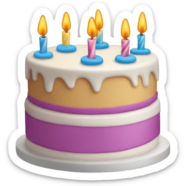 Birthday cake sticker