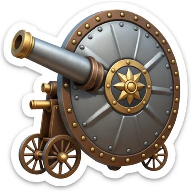 Arsenal-style cannon and shield sticker