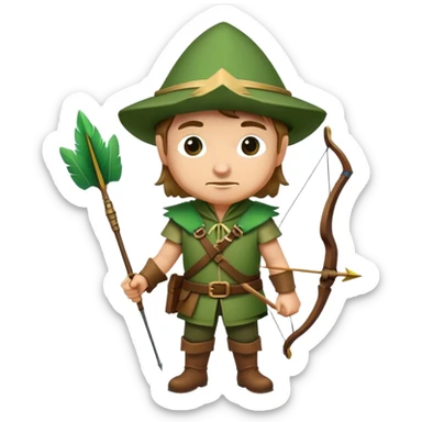 Robin Hood character sticker