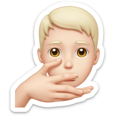 shy awkward fingers sticker