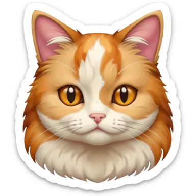 Een japanse cat die aan het wenen is is sticker