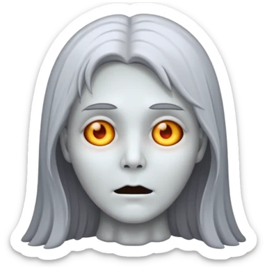 dead hair gost sticker