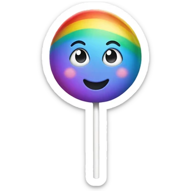 Rainbow candy lollipop sticker