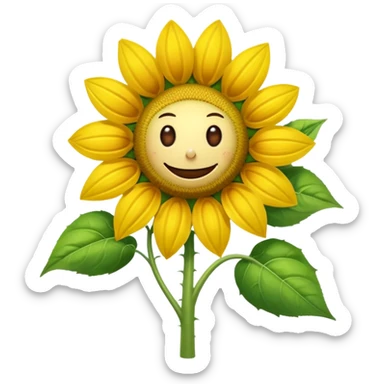 An exact  picture of the sunflower from Plants vs. Zombies sticker