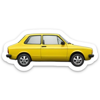 Yellow Skoda 120 sticker