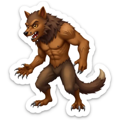 Werewolf mixed with a monster  full body sticker