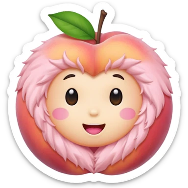 kawaii  peaches sticker
