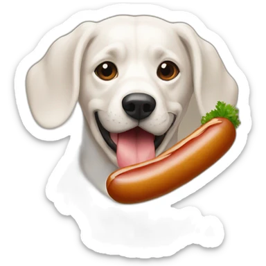 Perro salchicha con gordo de mar sticker