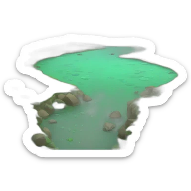 polluted river sticker