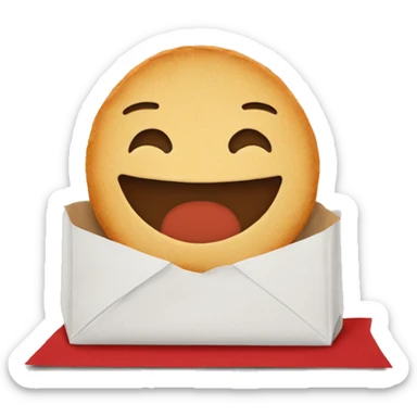 red paper lunch simple sticker