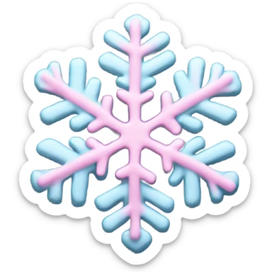 pastel pink snowflake  sticker