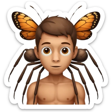 O garoto formiga ô cara de macaco braço de borboleta pernas de aranha e cu de mosquitode mosquito sticker
