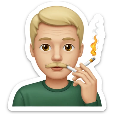 Mensch mit Zigarette im Mund  sticker