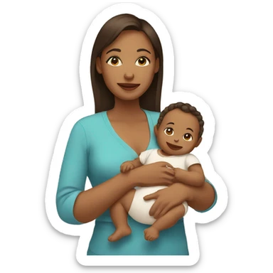 mother with baby sticker
