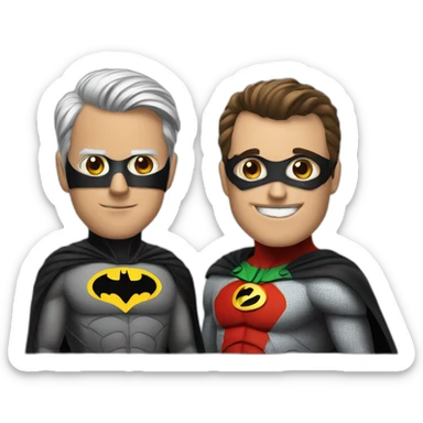 Batman and robin sticker