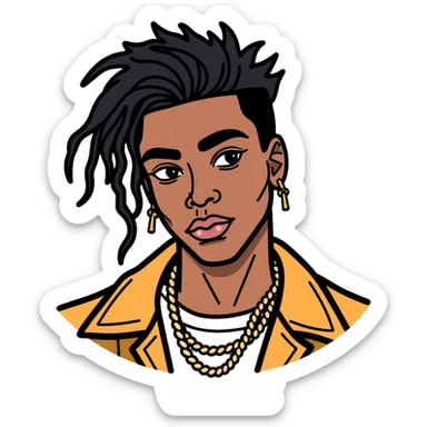 Playboi Carti rapper with signature style sticker