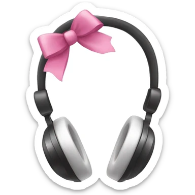 headphones with bows ￼ sticker