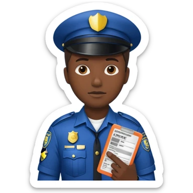 POLICÍA CON MULTA EN LA MANO sticker