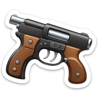 Gun with a bow sticker