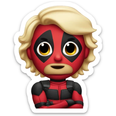 Cute deadpool character  sticker