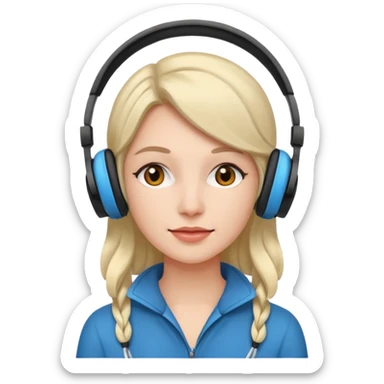 KULAKLIK TAKAN KADIN sticker