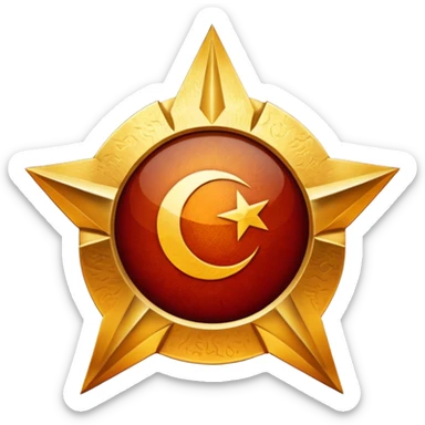 Galatasaray 5 star logo sticker