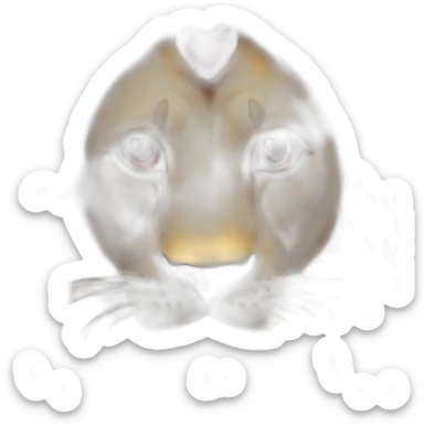 Lion face with huge red hearts in his eyes, he looks so much in love sticker