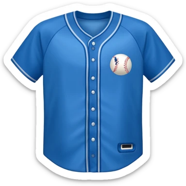 franela de beisbol color azul sin logo  sticker