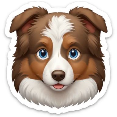 Australian shepherd with blue eyes sticker