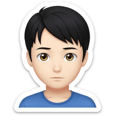 Anime boy head sticker